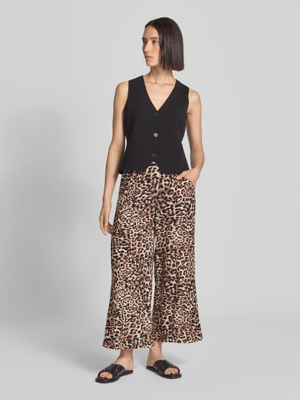 b.young Wide leg culotte met steekzakken, model 'JOELLA' Middenbruin - 1