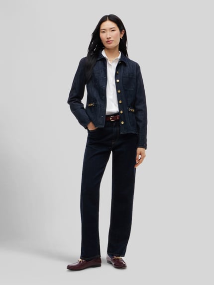 Tommy Hilfiger Jeansjacke mit goldfarbenen Kettendetails Jeansblau 1