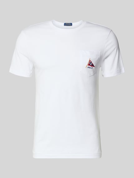 t-shirt o kroju slim fit z czystej bawełny z motywem POLO BEAR Shop The Look MANNEQUINE