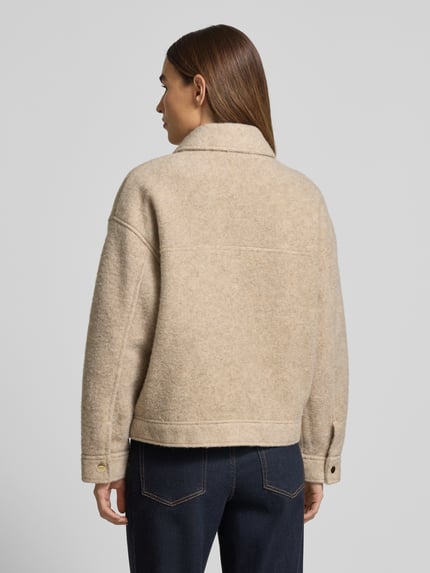 Jake*s Casual Regular fit jack met wol Beige gemêleerd - 5