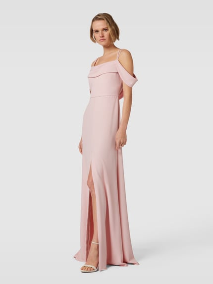 Vera Wang Bride Sukienka wieczorowa ze skrzyżowanymi, cienkimi ramiączkami model ‘VASYL’ Królewski niebieski 1