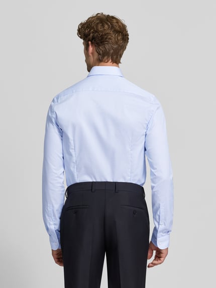 Jake*s Slim Fit Businesshemd mit extra langem Arm Bleu 5