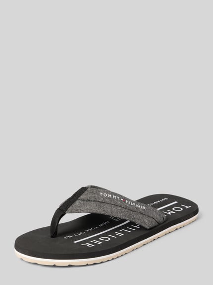Tommy Hilfiger Flip Flops mit Label Print Black 1
