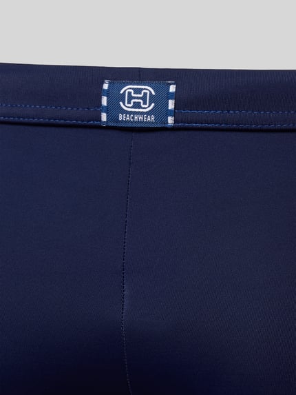 HOM Badehose in unifarbenem Design Modell 'SEA LIFE' Dunkelblau 2