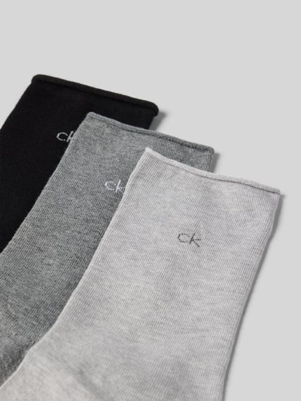CK Calvin Klein Skarpety z wyhaftowanym logo w zestawie 3 szt. Średnioszary 2