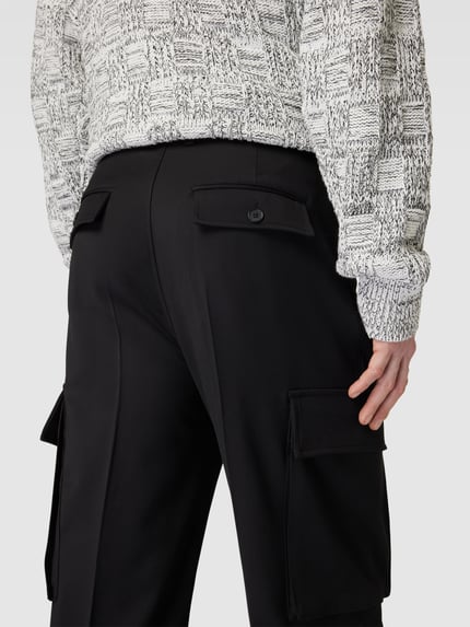 Filippa K Spodnie cargo o kroju regular fit z wpuszczanymi kieszeniami Czarny 3