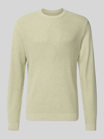 MCNEAL Strickpullover mit gerippten Abschlüssen Schilf Melange 2