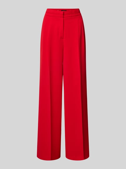 MORE & MORE Straight Leg Stoffhose mit elastischem Bund Rot 2
