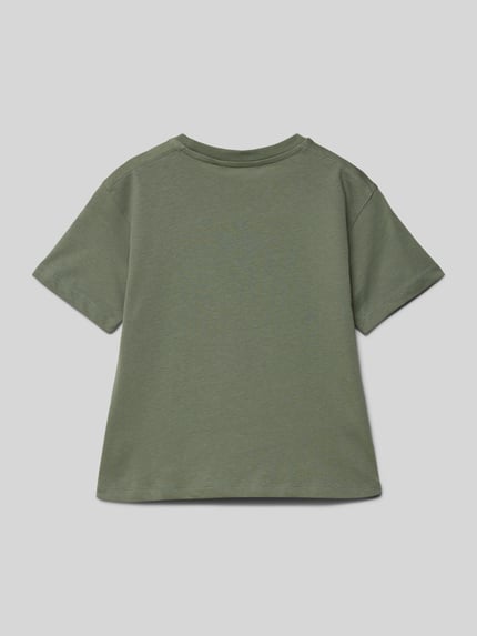 MANGO T-Shirt mit Motiv-Print Oliv 3