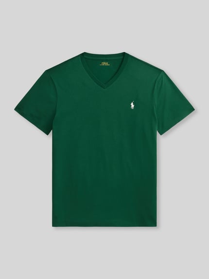 Polo Ralph Lauren Regular Fit T-Shirt aus reiner Baumwolle Gruen 2