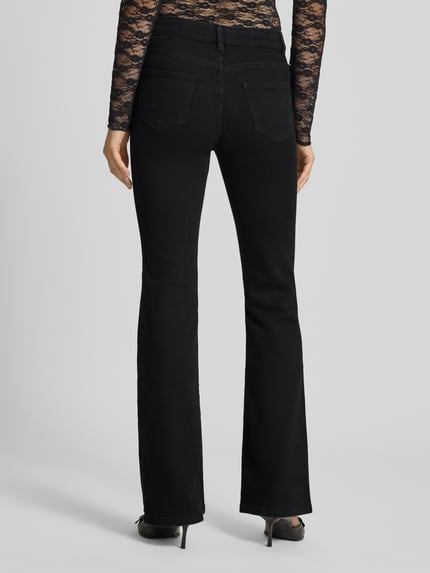 REVIEW Flared Jeans mit mittelhohem Bund Black 5