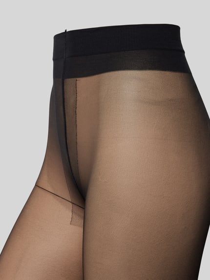 camano 20 DEN panty's met elastische tailleband model 'Basic' in 2-pack Zwart - 2