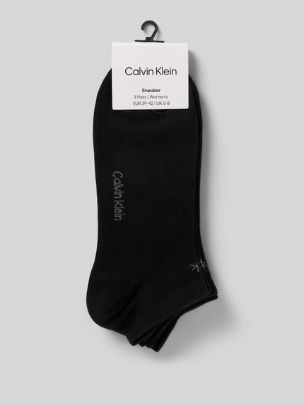 CK Calvin Klein Sneakersokken met labeldetail in een set van 3 paar Zwart - 3