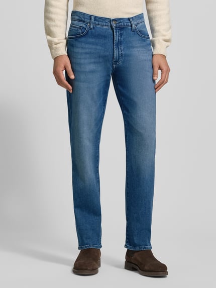 Brax Jeans o kroju comfort fit z kieszeniami wpuszczanymi model 'Clint' Jeansowy niebieski 4