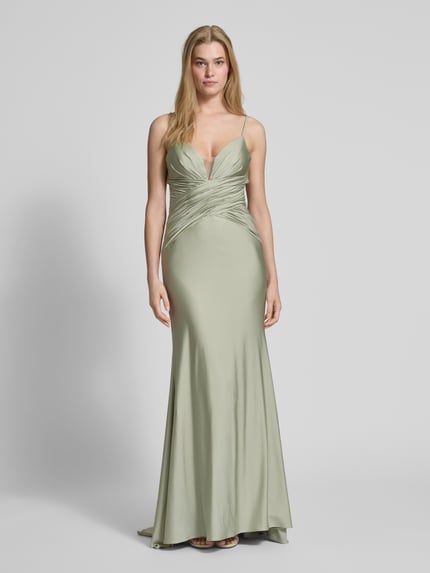 unique Abendkleid mit tiefem V-Ausschnitt Mint 4