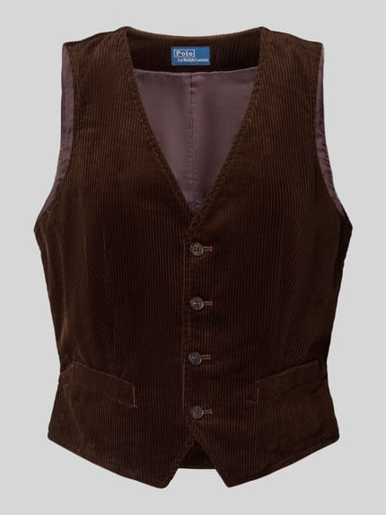 Polo Ralph Lauren Regular Fit Weste mit Leistentaschen Schoko 2