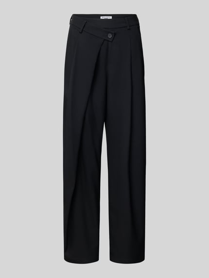 Regular Fit Barrel Leg Hose mit Wickelbund Shop The Look MANNEQUINE