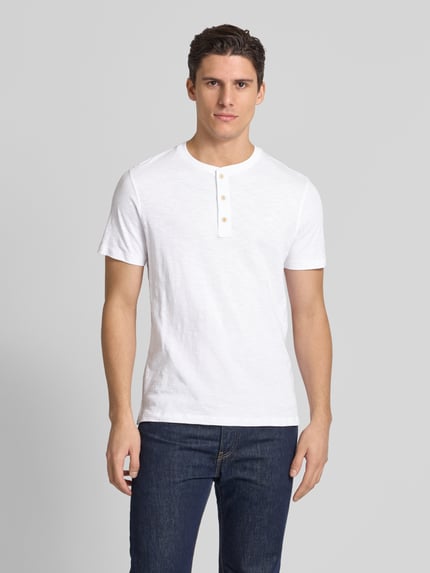 camel active T-shirt z dekoltem serafino Biały 4