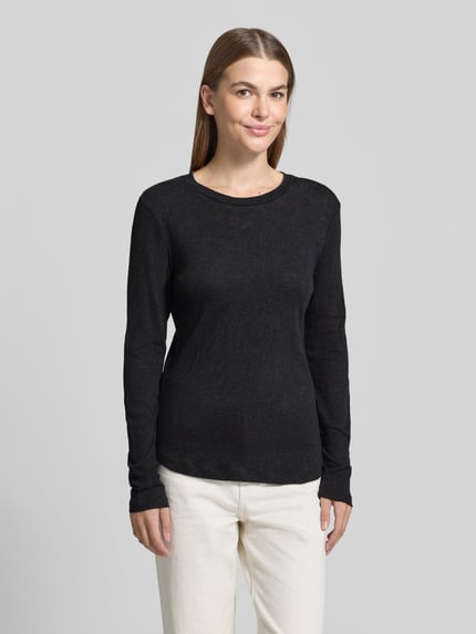 Marc O'Polo Regular fit shirt met lange mouwen van puur katoen Antraciet - 4
