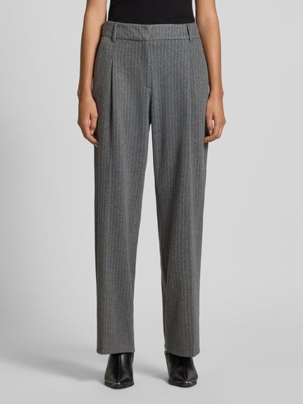 s.Oliver BLACK LABEL Comfort Fit Hose mit weitem Bein aus Interlockjersey Anthrazit 4