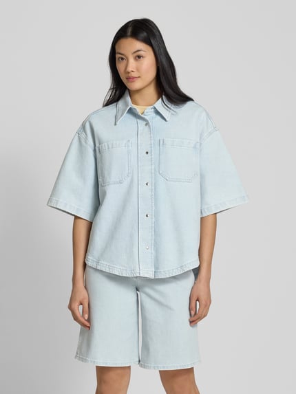 IVY OAK Regular Fit Jeansbluse mit Brusttaschen Modell 'ERICA' Bleu 4