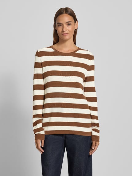 Christian Berg Woman Strickpullover mit Grobstrick Cognac 4
