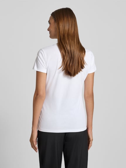 Liu Jo White T-shirt met labelprint Wit - 5