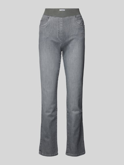 Raphaela By Brax Straight Fit Jeans mit elastischem Bund Hellgrau 2