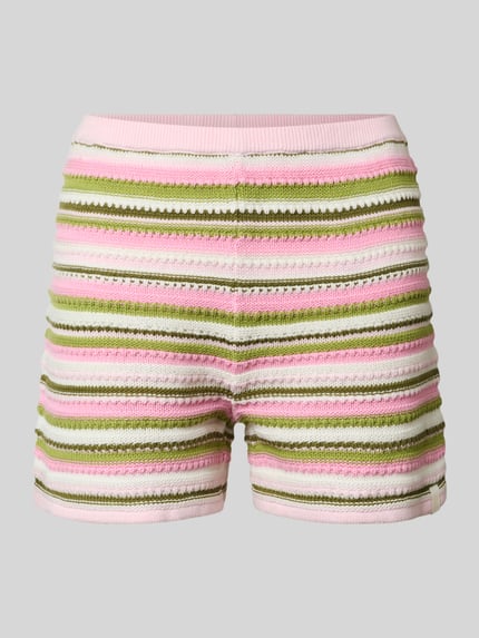 Gebreide shorts met labelpatch model 'RORY' Shop The Look MANNEQUINE