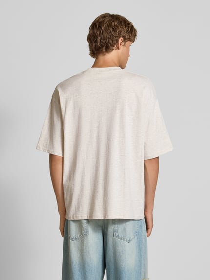 REVIEW Oversized T-Shirt mit Rundhalsausschnitt Ecru Melange 5