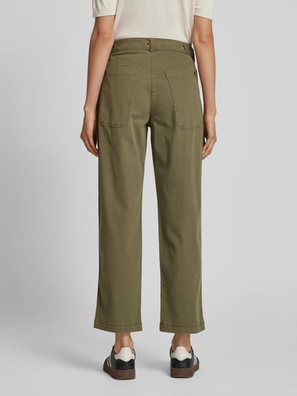 FREE/QUENT Straight leg broek met steekzakken, model 'Pachino' Olijfgroen - 5