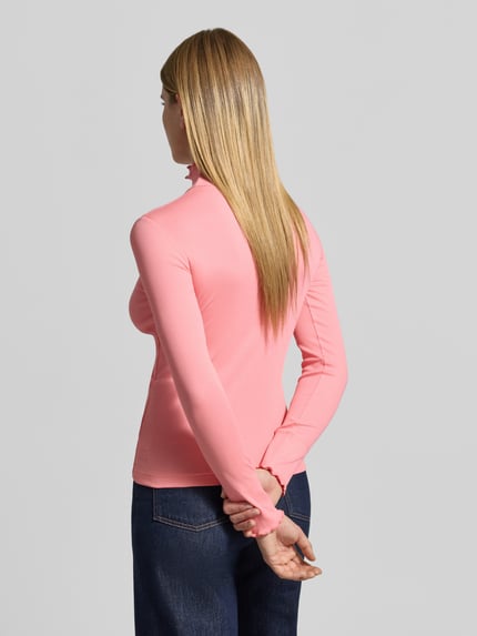 Marc Cain Langarmshirt mit Rüschenkragen Pink 5