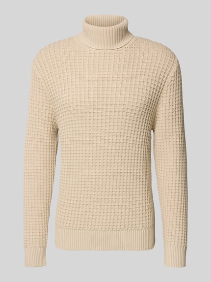 Selected Regular fit coltrui in wafelstructuur, model 'TOM' Offwhite - 2