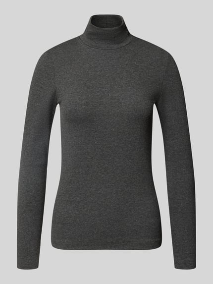 Marc O'Polo Langarmshirt mit Rollkragen Slim Fit Anthrazit 1