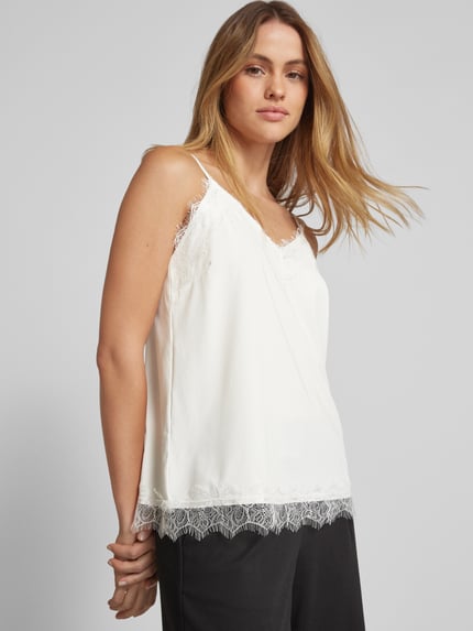 FREE/QUENT Top met kant model 'BICCO' Offwhite - 3