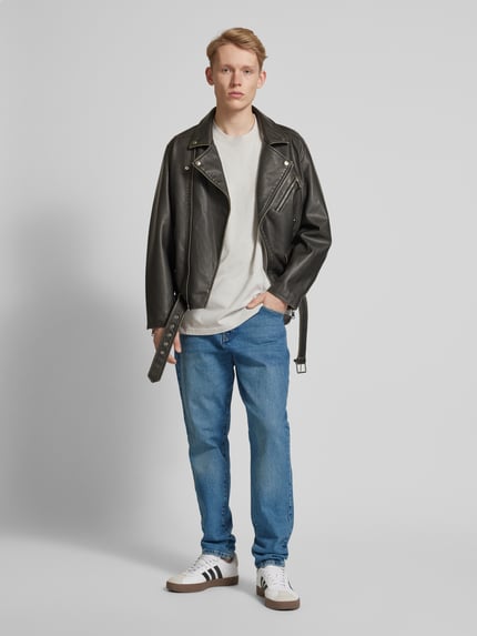 ONLY & SONS Regular Fit Jeans aus Baumwoll-Woll-Mix Modell 'YOKE' Jeansblau 1