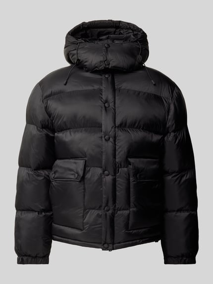 Officine Générale Daunenjacke mit abnehmbarer Kapuze Black 2