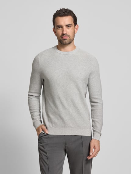 MCNEAL Strickpullover mit gerippten Abschlüssen Mittelgrau Melange 4
