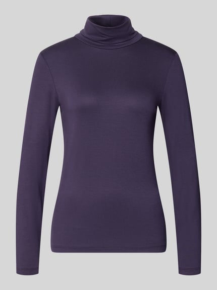 FREE/QUENT Slim Fit Longsleeve aus elastischem Viskose-Mix Modell 'Liana' Lila 2