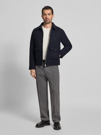MCNEAL Jacke mit Kentkragen Marine Melange 1