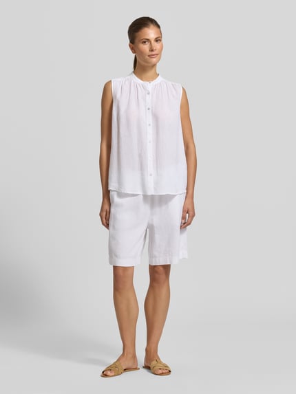 Christian Berg Woman regular fit blousetop van viscose-linnenmix Wit - 1
