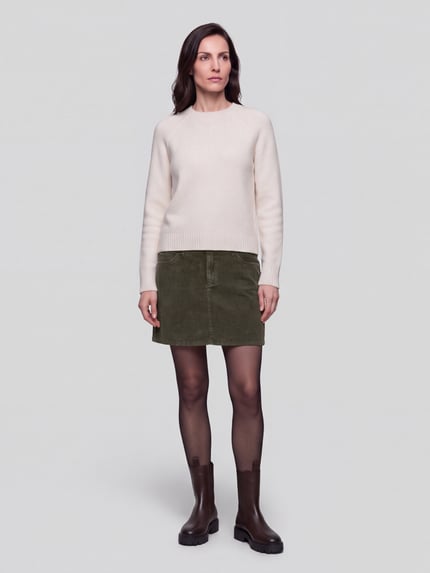s.Oliver RED LABEL Minirock mit Cordstruktur Khaki 1