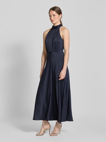 Samsøe Samsøe Midi-jurk met halter, model 'RHEO' Marineblauw - 1