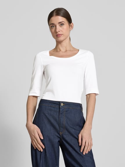 OPUS T-shirt met halflange mouwen, model 'Daily' Wit - 4
