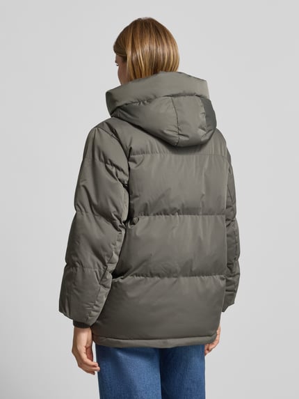 OPUS Loose fit pufferjack met capuchon model 'Hilena' Middengrijs - 5