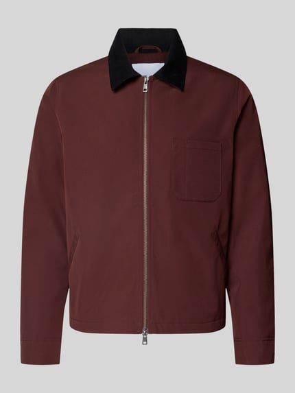 Samsøe Samsøe Bomberjacke mit Zweiwege Reißverschluss Modell 'SAROBIN' Bordeaux 2