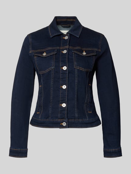 Tom Tailor Slim Fit Jeansjacke aus Baumwoll-Mix Dunkelblau 2