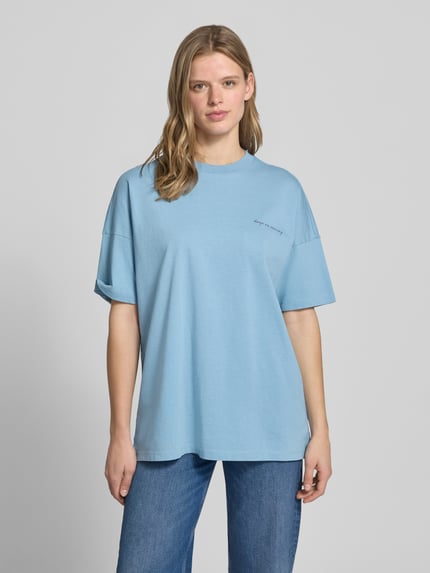 Marc O'Polo DENIM Oversized T-Shirt aus reiner Baumwolle Rauchblau 4