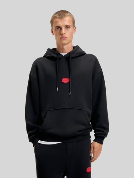 HUGO Oversized Hoodie aus Baumwoll-Mix Modell 'DILVANO' Black 4