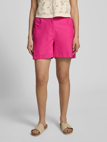ICHI korte broek met elastische boordjes model 'KATE' Felroze - 4